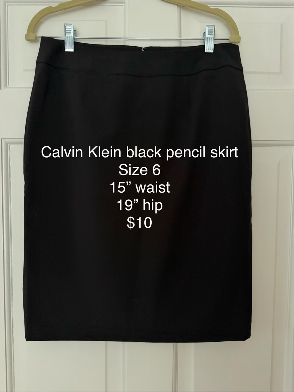Calvin Klein Classic Black Pencil Skirt